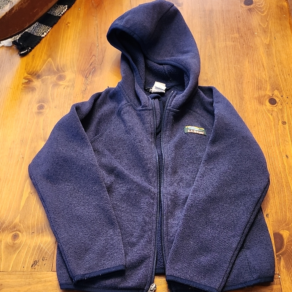 LL Bean Navy Blue Fleece Hoodie